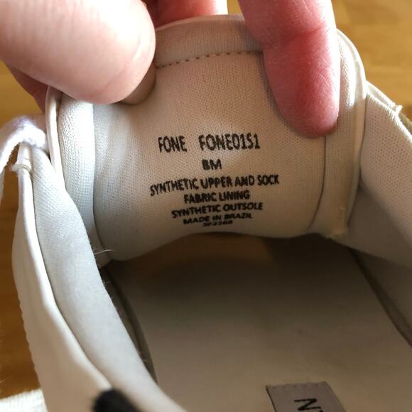 Steve Madden Fone Leopard & Gold Stripe White Sneakers, Size 8 - Picture 6 of 7